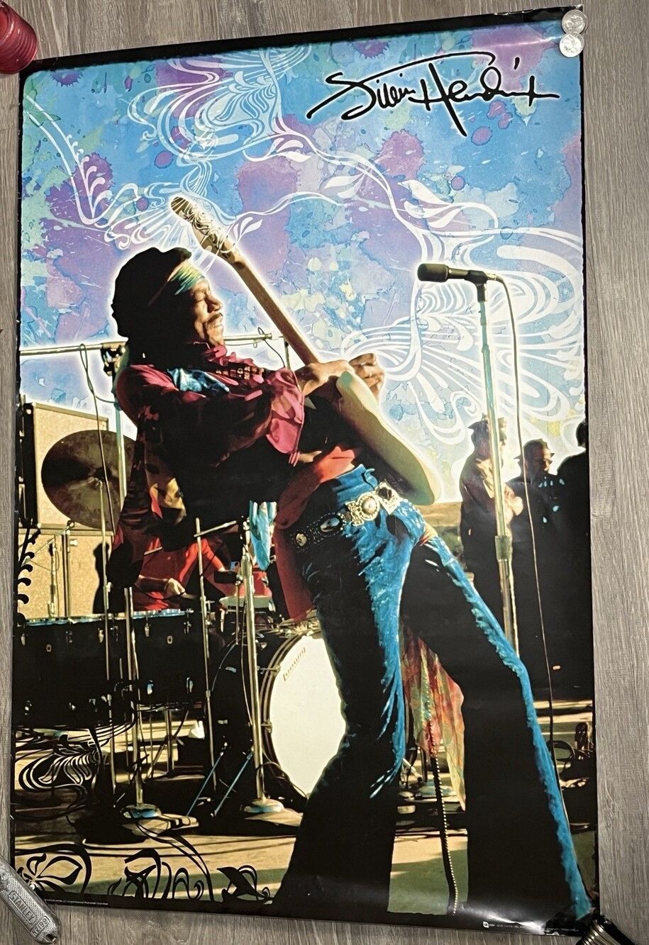 Jimi Hendrix Psychedelic Music Concert Poster Rock Legend Print Chuck Boyd 35x24